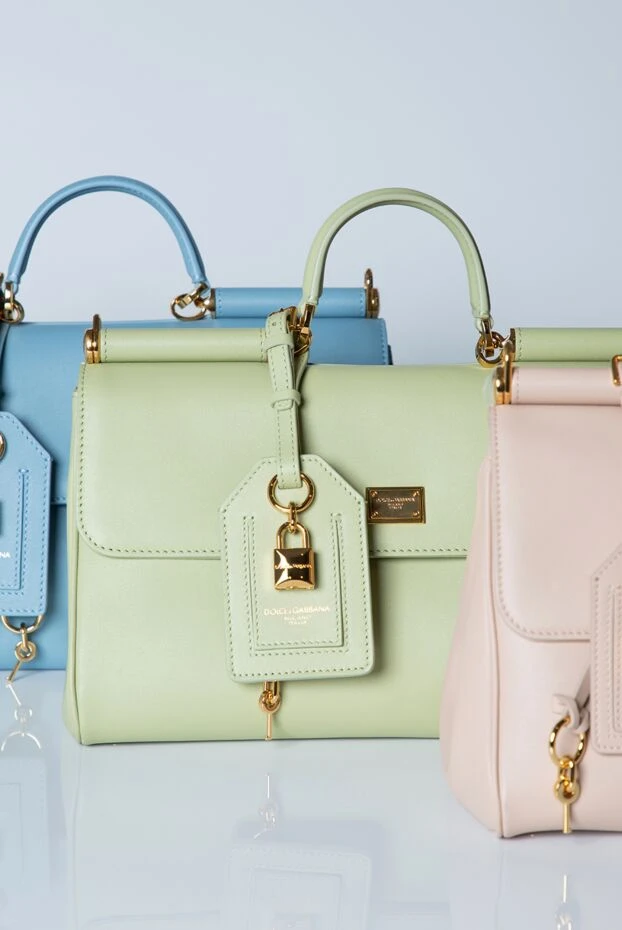 Dolce & Gabbana менің сицилия жасыл бұзау терісінен жасалған плонге сөмкем 193420 - фото 2