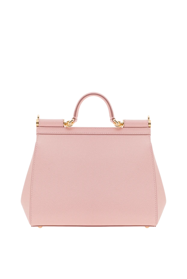 Dolce & Gabbana үлкен қызғылт сицилия дофин бұзау терісінен жасалған сөмке 193421 - фото 3