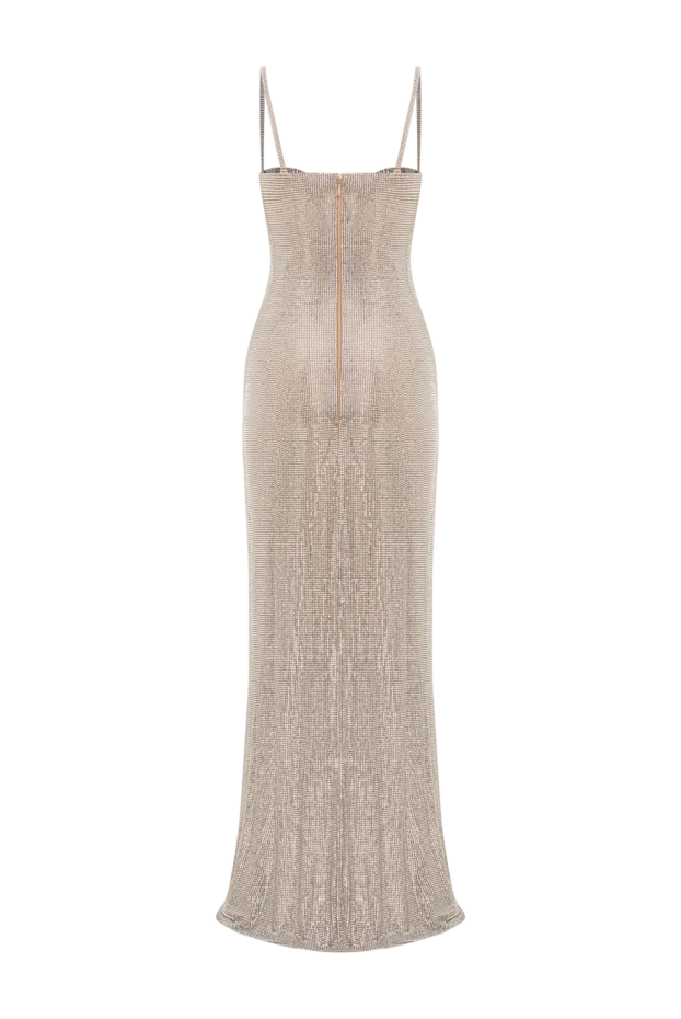 Giuseppe Di Morabito бежевый түсті хрустальмен безендірілген макси кешкі көйлек 193424 - фото 2