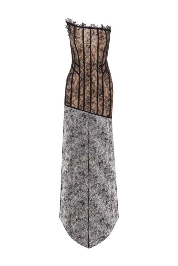 Кружевтік әсері бар ұзын корсет макси көйлек - фото 1