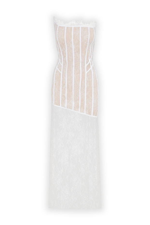 Giuseppe Di Morabito white lace bandeau maxi dress with corset detail 193427 - photo 1