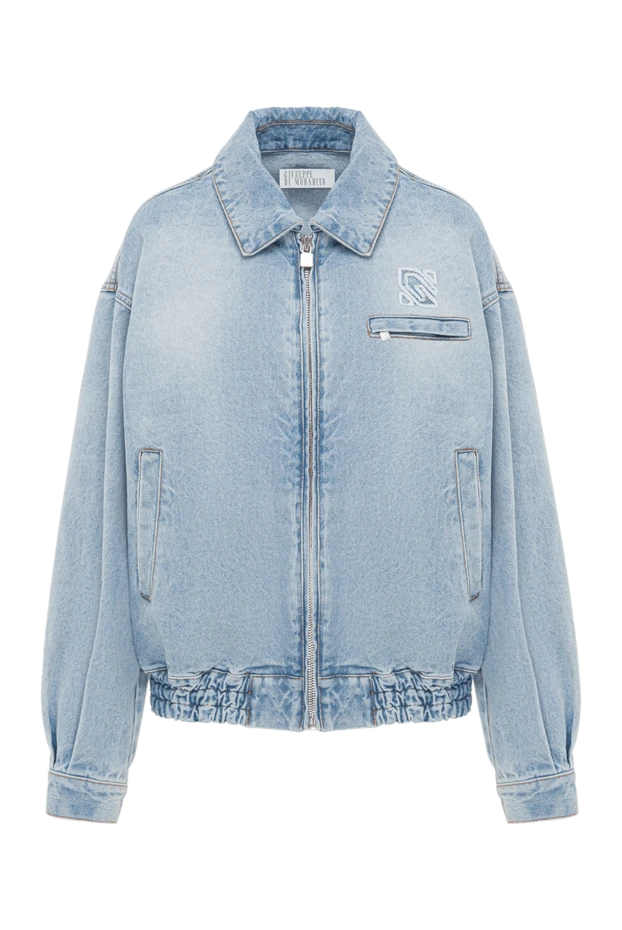 Женская джинсовая куртка-бомбер со спущенной линией плеча - фото 1