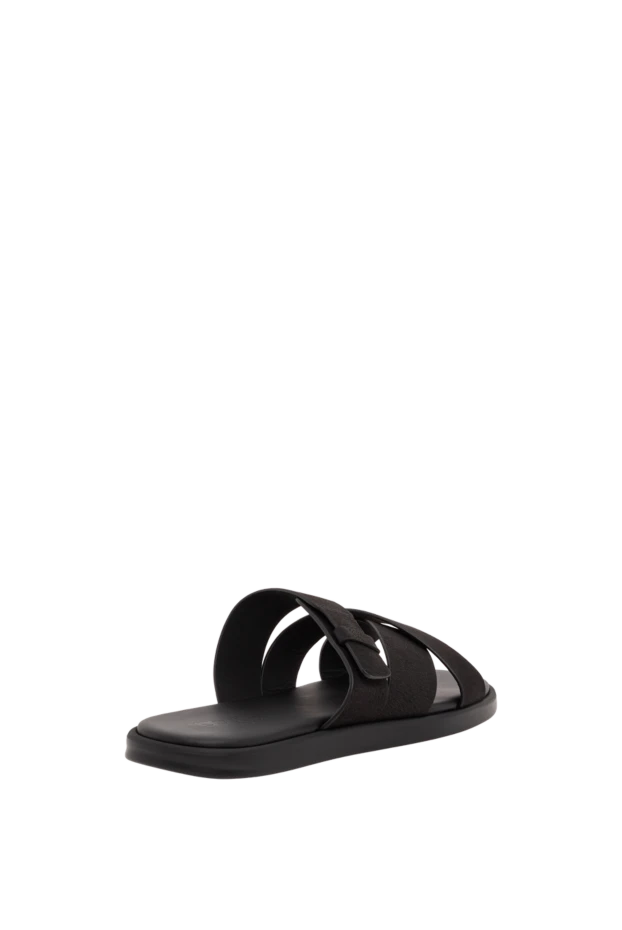 Doucal`s сандалии из черной кожи с несколькими ремешками
 193467 - фото 3