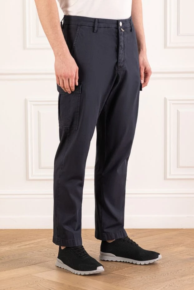 Jacob Cohen dark blue men's tapered cargo pants 193481 - photo 3