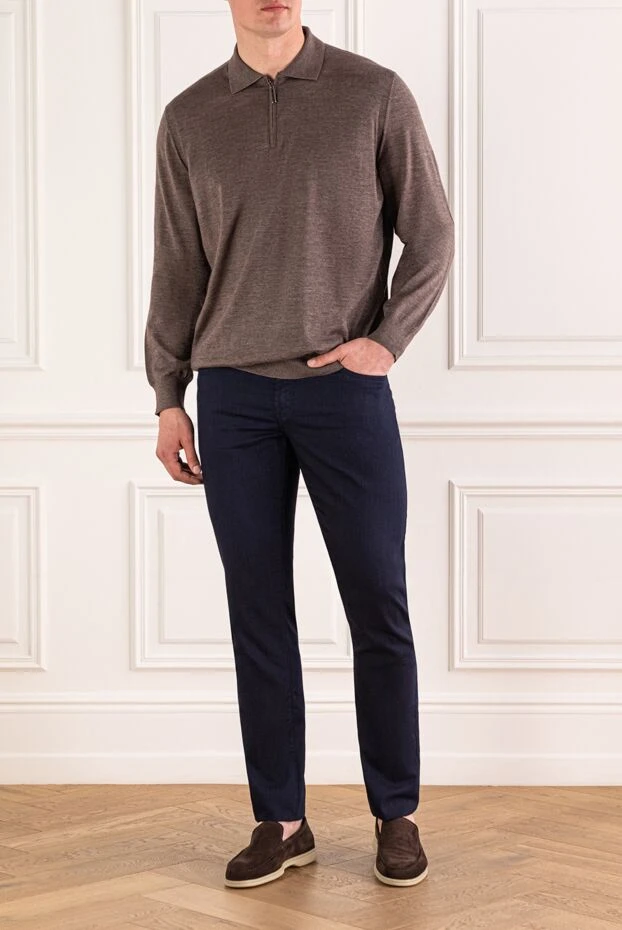 Scissor Scriptor dark blue tapered jeans with crocodile patch 193490 - photo 2