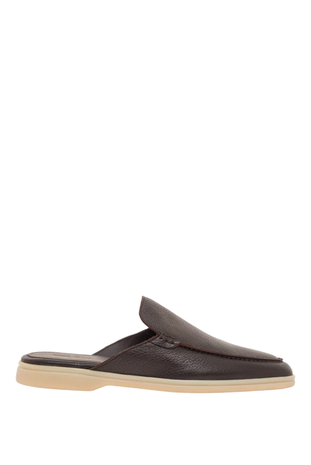 Әйелдерге арналған қоңыр түсті былғары қашырлар - фото 1