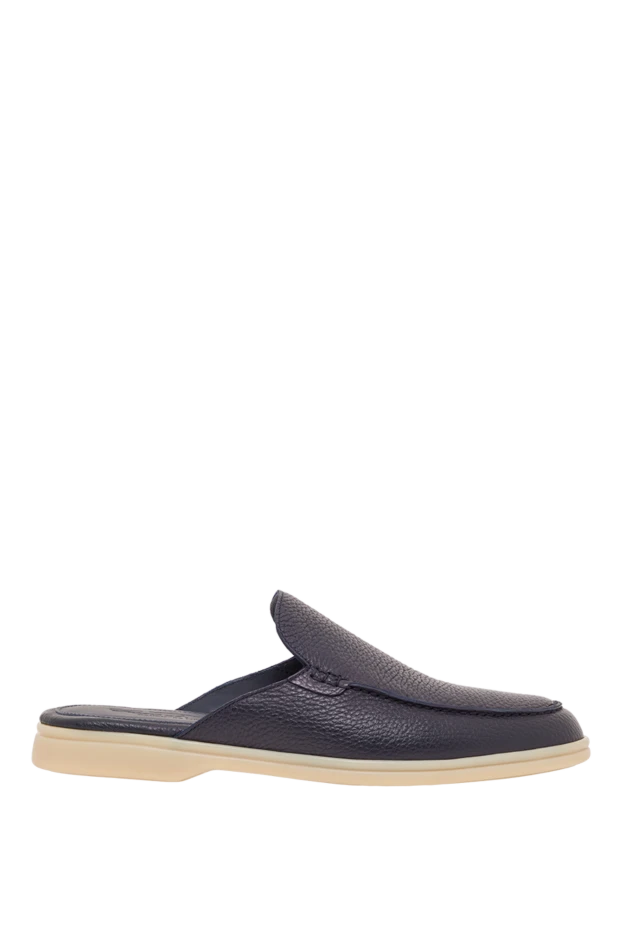 Әйелдерге арналған көк түсті былғары қашырлар - фото 1