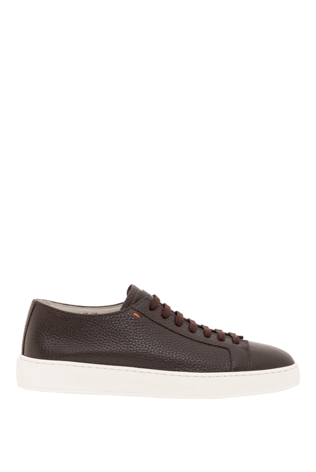 Cleanic men's brown leather sneakers - photo 1