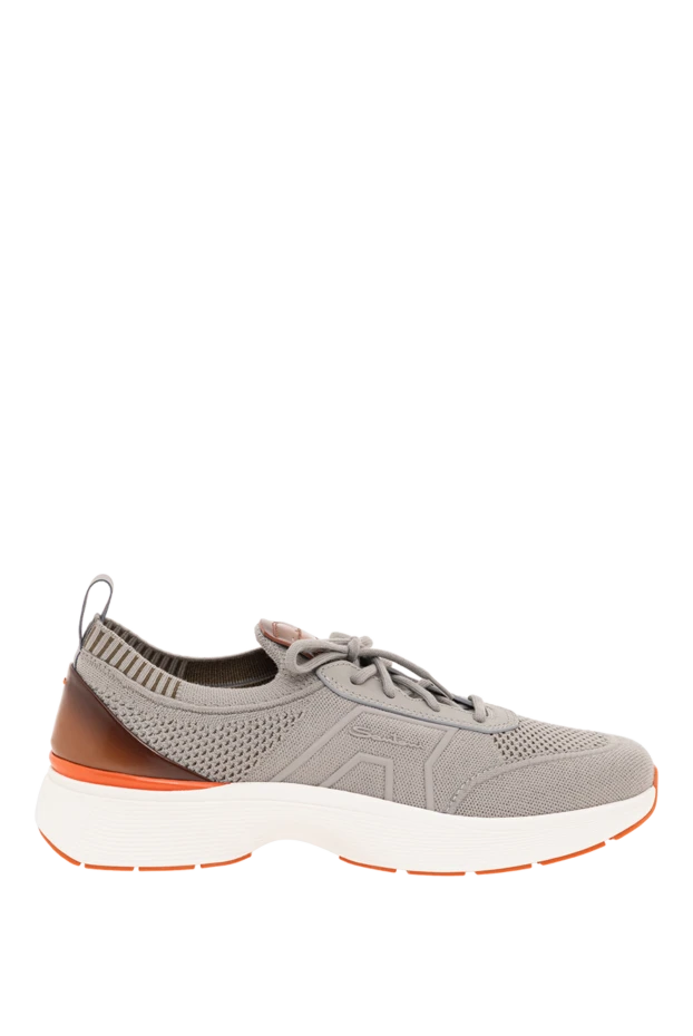 Men's Gray Easy Bounce Stretch Knit Sneakers - photo 1