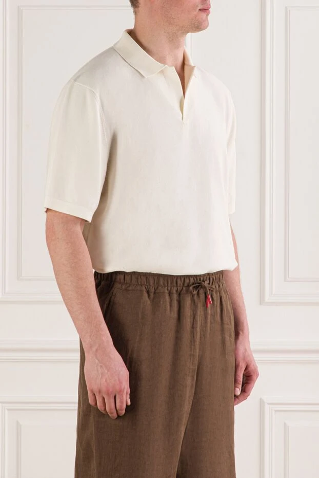 Loro Piana рубашка-поло walkery из мягкой шелково-хлопковой пряжи без пуговиц 193610 - фото 3