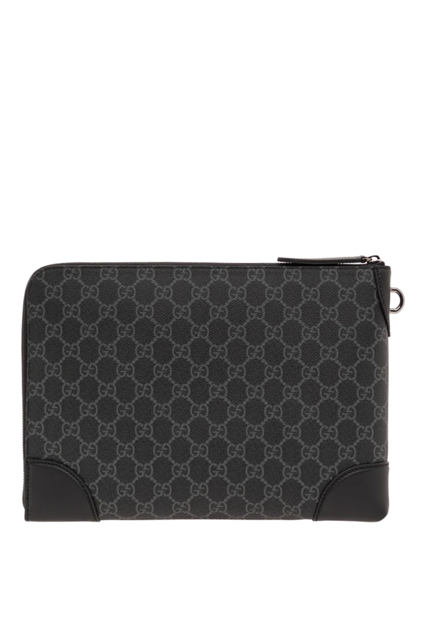 Gucci маленький портфель из текстиля gg monogram черного цвета 193625 - фото 3
