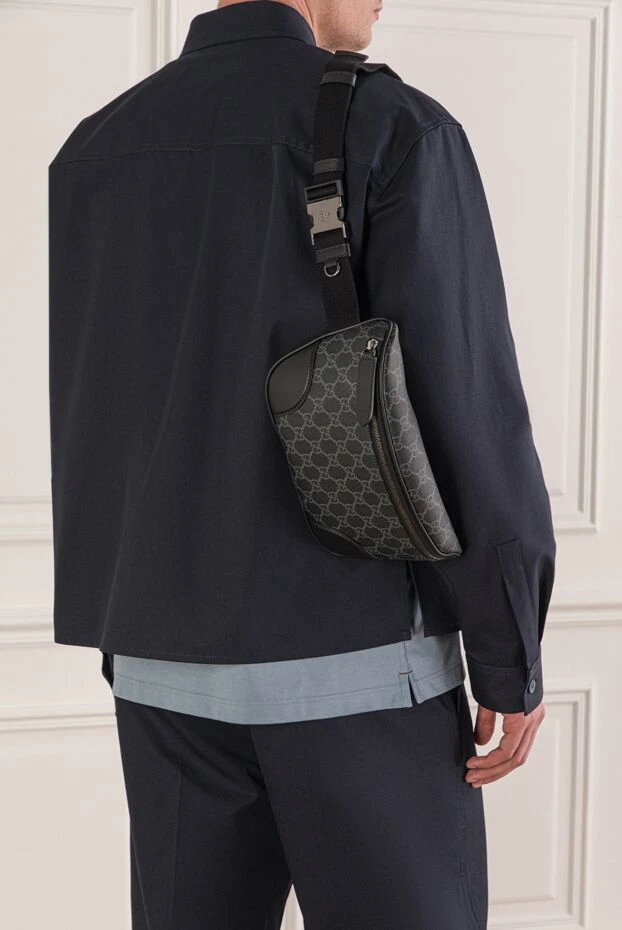Gucci gg emblem medium belt bag in black 193626 - photo 2