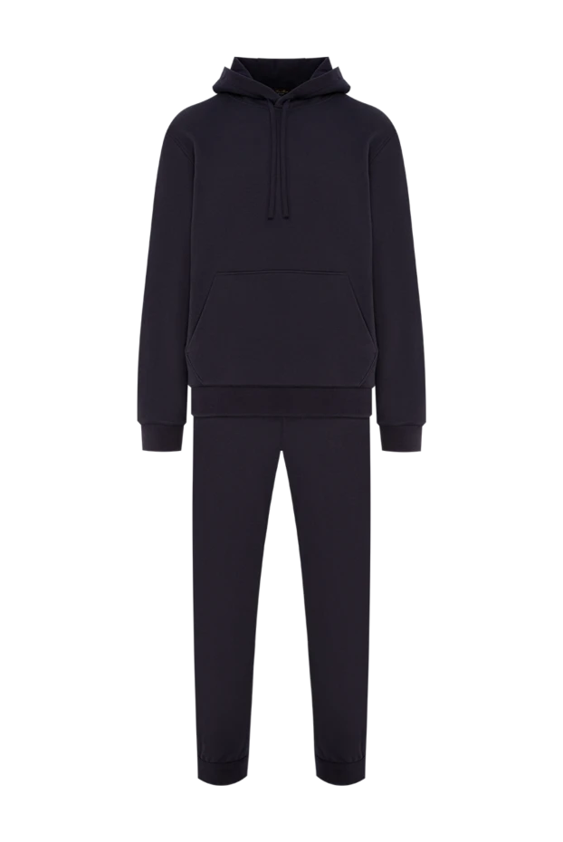 Loro Piana классикалық кескіні бар қою көк түсті ерлерге арналған тоқылған спорттық костюм 193643 - фото 1