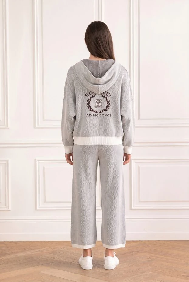 Brunello Cucinelli капюшонды жейде және кең шалбармен тоқылған спорттық костюм 193652 - фото 2