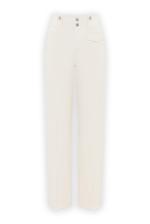 Экру түсті әйелдерге арналған биік белді шалбарлар - фото 1