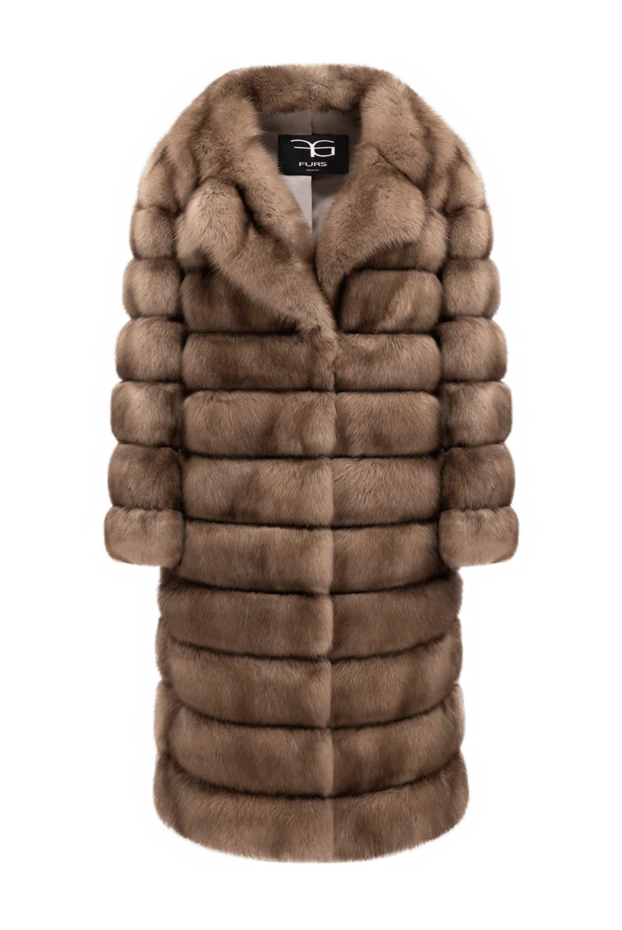Women's brown fur coat made of natural sable fur - photo 1