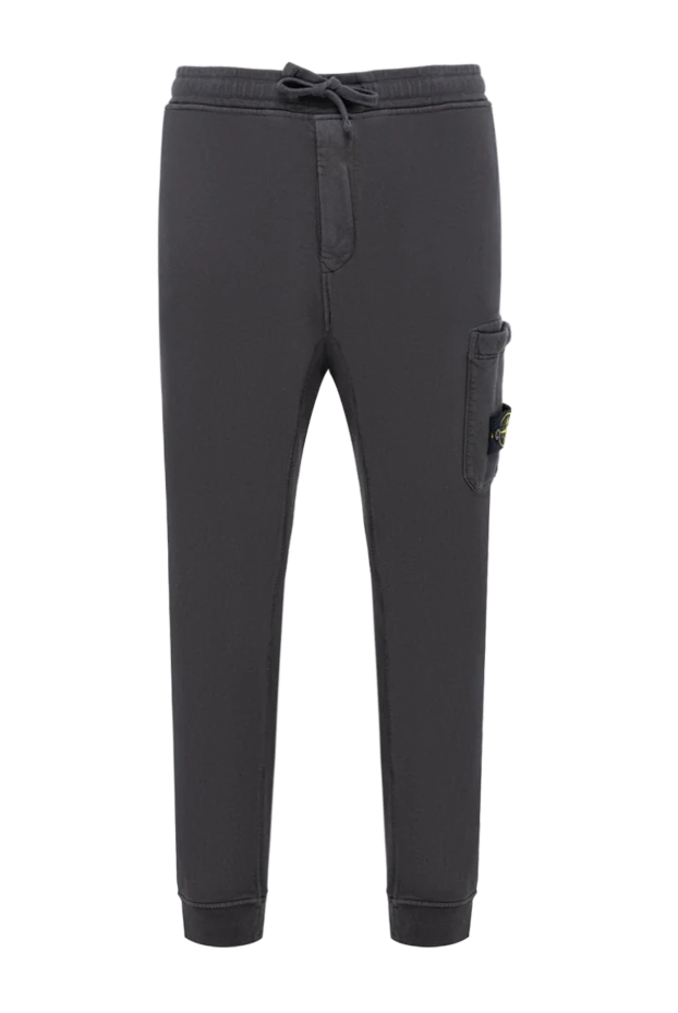Stone Island хлопковые трикотажные джоггеры с накладным карманом карго 193695 - фото 1