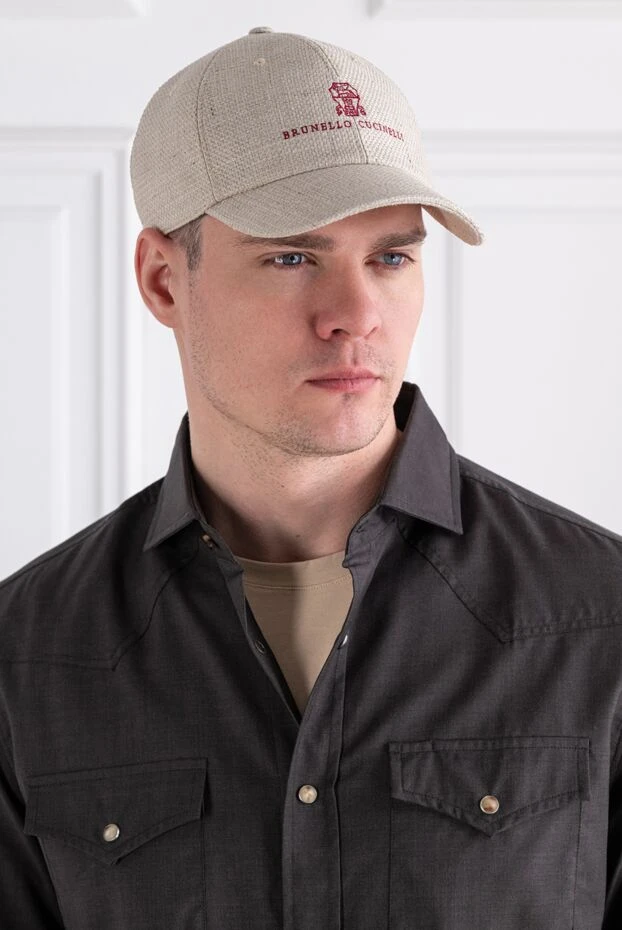 Brunello Cucinelli men's baseball cap with a curved visor and brand logo 193702 - photo 2