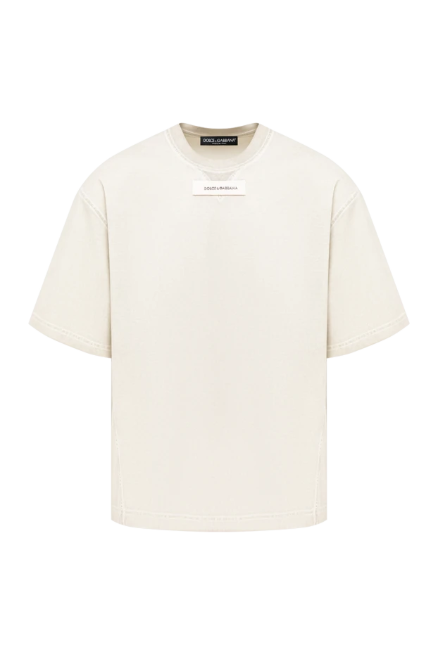 Dolce & Gabbana men's oversized ivory cotton t-shirt 193711 - photo 1