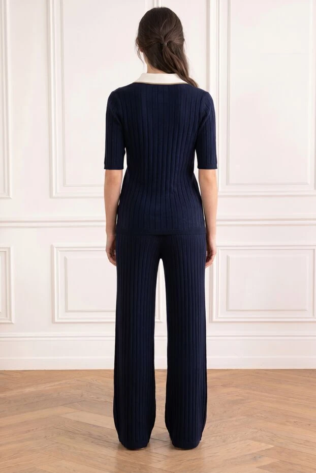 Brunello Cucinelli көк түсті тоқылған костюм, поло жейдесі және шалбары 193714 - фото 2