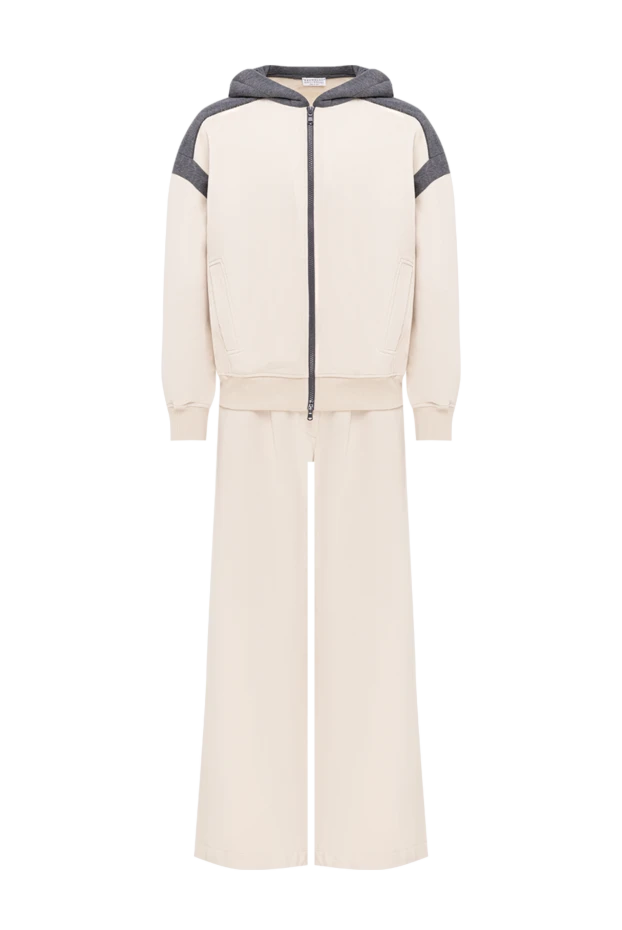 Brunello Cucinelli сыдырмасы және капюшоны бар әйелдерге арналған спорттық тоқылған костюм 193781 - фото 1