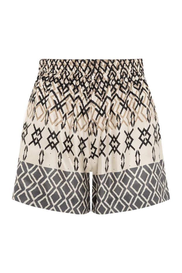 Brunello Cucinelli күрделі геометриялық және этникалық өрнектері бар әйелдерге арналған жібек шорттар 193791 - фото 1