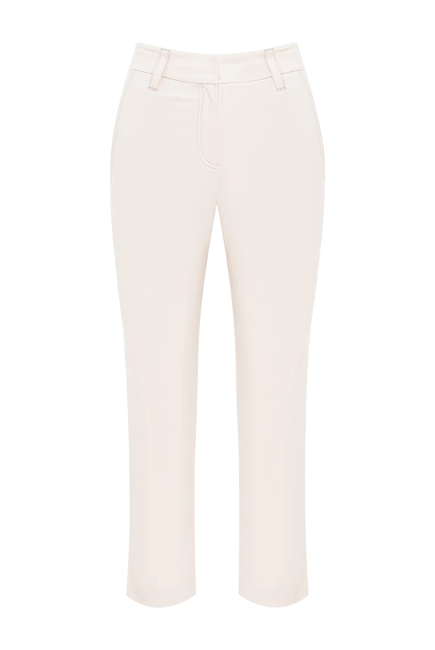 Brunello Cucinelli ақ түсті созылатын джерси леггинстері 193807 - фото 1