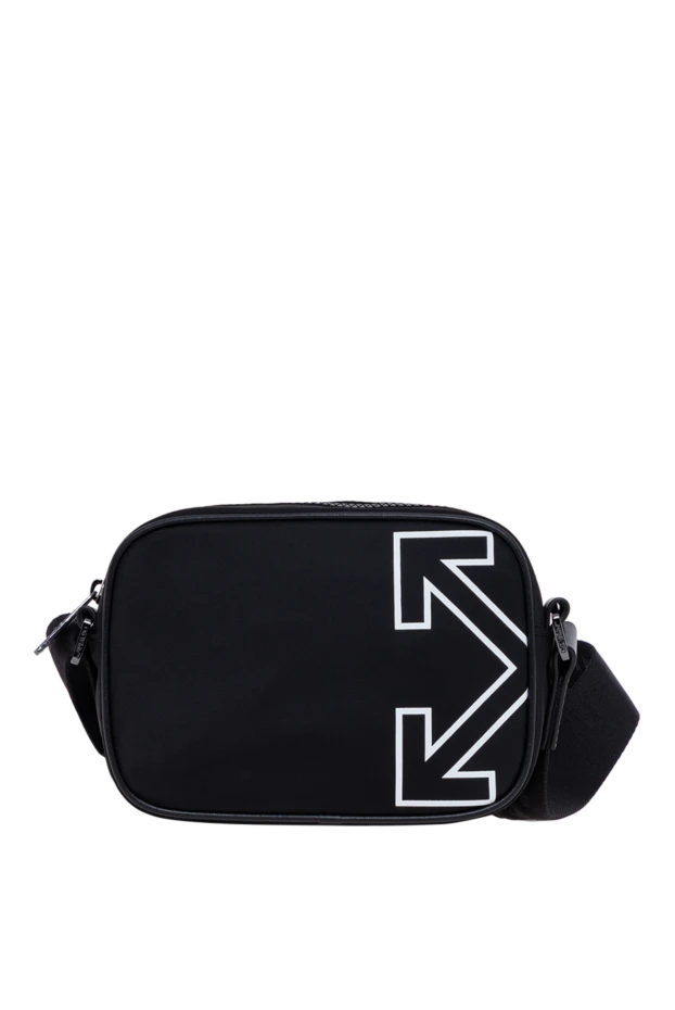 Off-White мужская сумка-мессенджер heritage camera bag черная с контрастным логотипом 193823 - фото 1