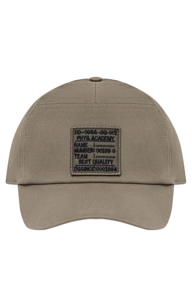 Dolce & Gabbana men's cotton baseball cap in khaki with a chevron patch 193832 - photo 1