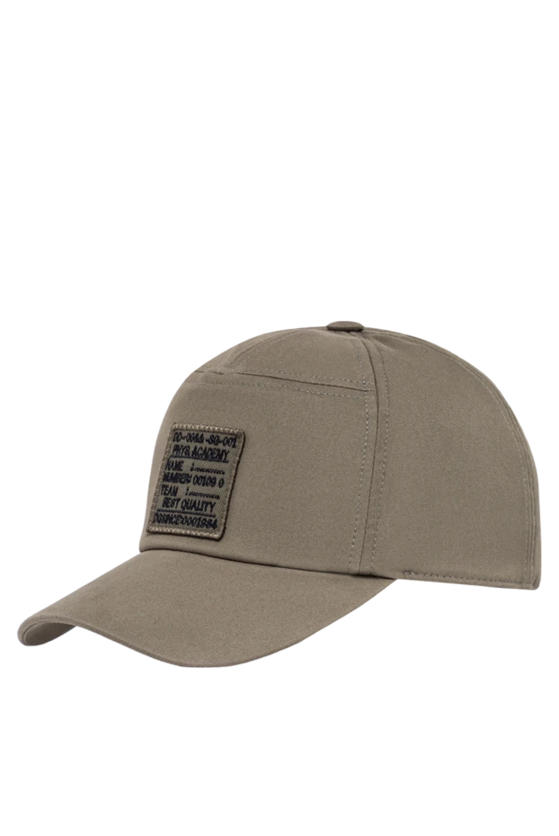 Dolce & Gabbana men's cotton baseball cap in khaki with a chevron patch 193832 - photo 3
