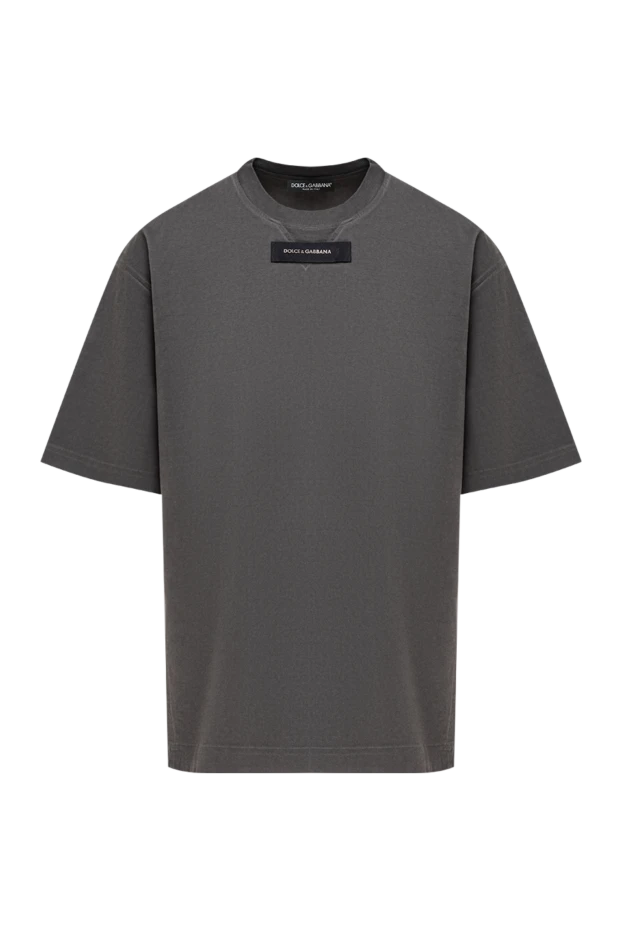 Dolce & Gabbana men's oversized t-shirt made of thick cotton in gray 193833 - photo 1