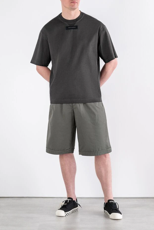Dolce & Gabbana men's oversized t-shirt made of thick cotton in gray 193833 - photo 2