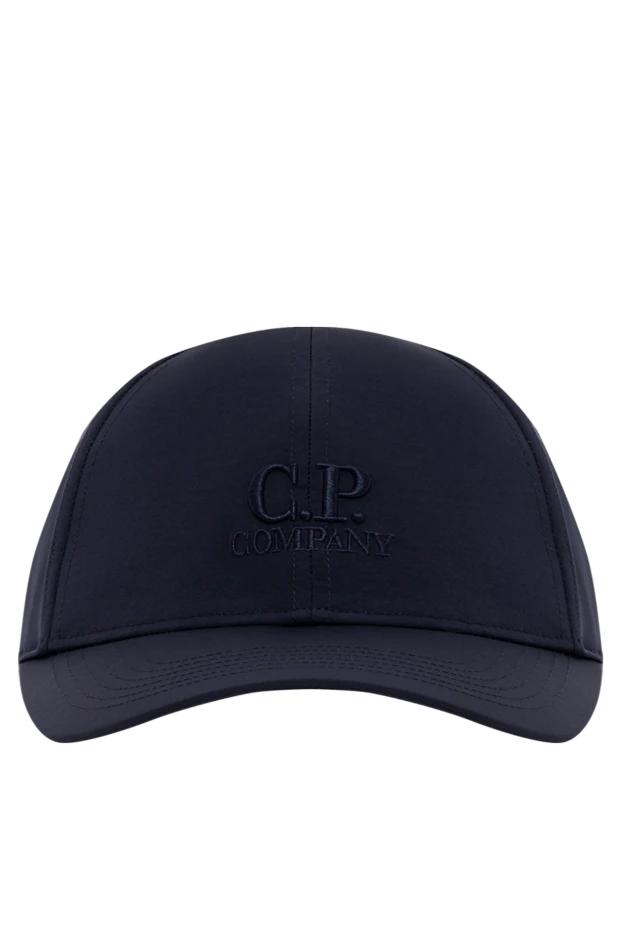 C.P. Company классическая шестипанельная бейсболка с жестким изогнутым козырьком синего цвета 193886 - фото 1