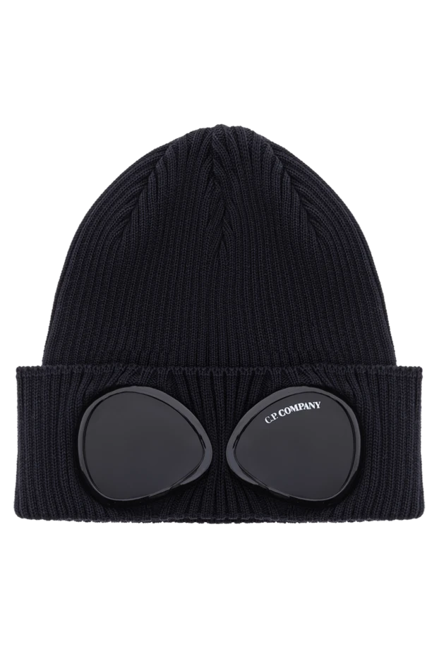 C.P. Company men's blue knitted beanie hat with distinctive built-in 193890 - photo 1