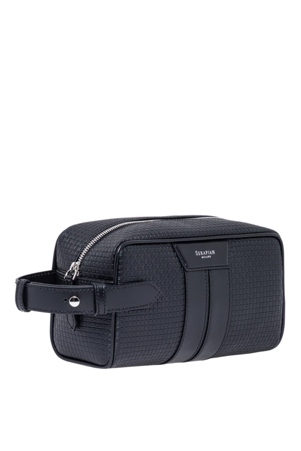 Serapian men's vanity bag made from stepan branded canvas in black 193891 - photo 2