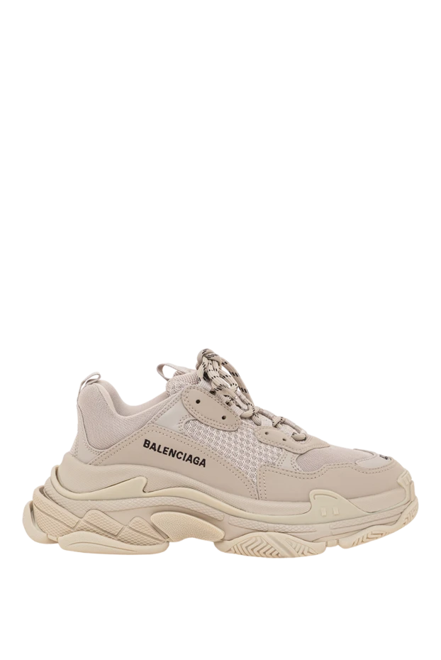 Balenciaga әйелдерге арналған үш еселенген s жылтыр спрейлі бежевый түсті кроссовкалар 193913 - фото 1