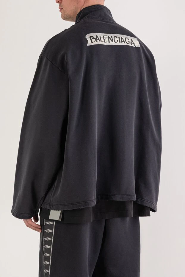 Balenciaga troyer black with a high stand-up collar and a short zipper 193942 - photo 3