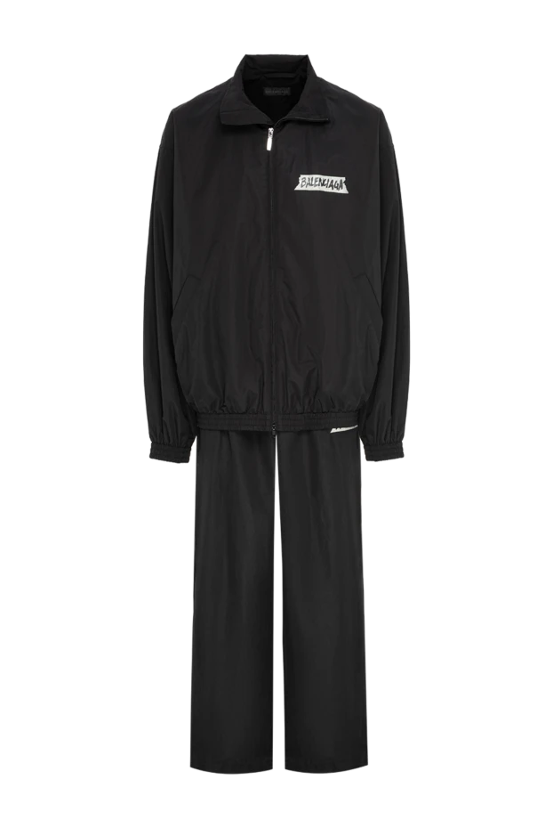 Balenciaga men's oversized tracksuit in black with logo 193947 - photo 1