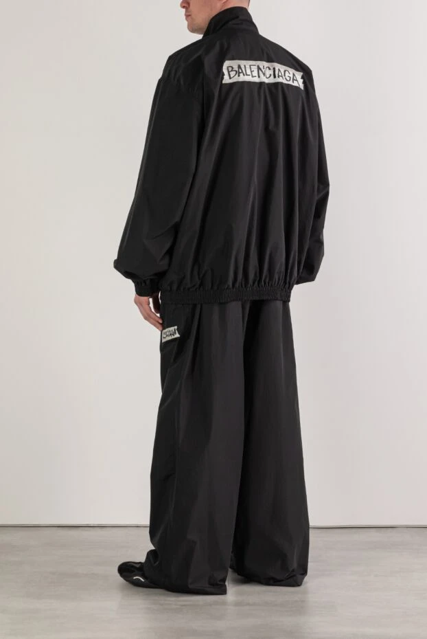 Balenciaga men's oversized tracksuit in black with logo 193947 - photo 3