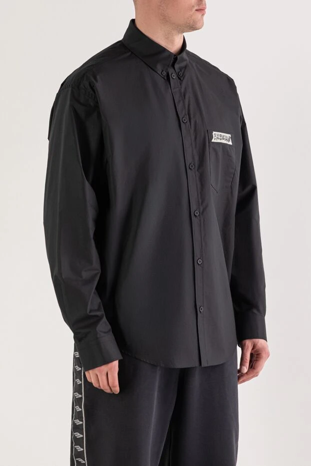 Balenciaga men's loose-fitting shirt with a straight hem and wide sleeves 193948 - photo 3