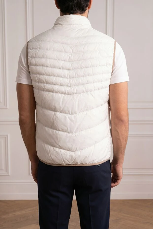 Brunello Cucinelli белый мужской пуховый жилет с контрастной отделкой 193981 - photo 2
