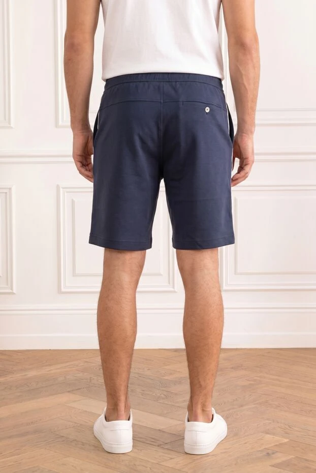 Brunello Cucinelli мужские трикотажные шорты с деликатной вышивкой бренда 193983 - фото 3