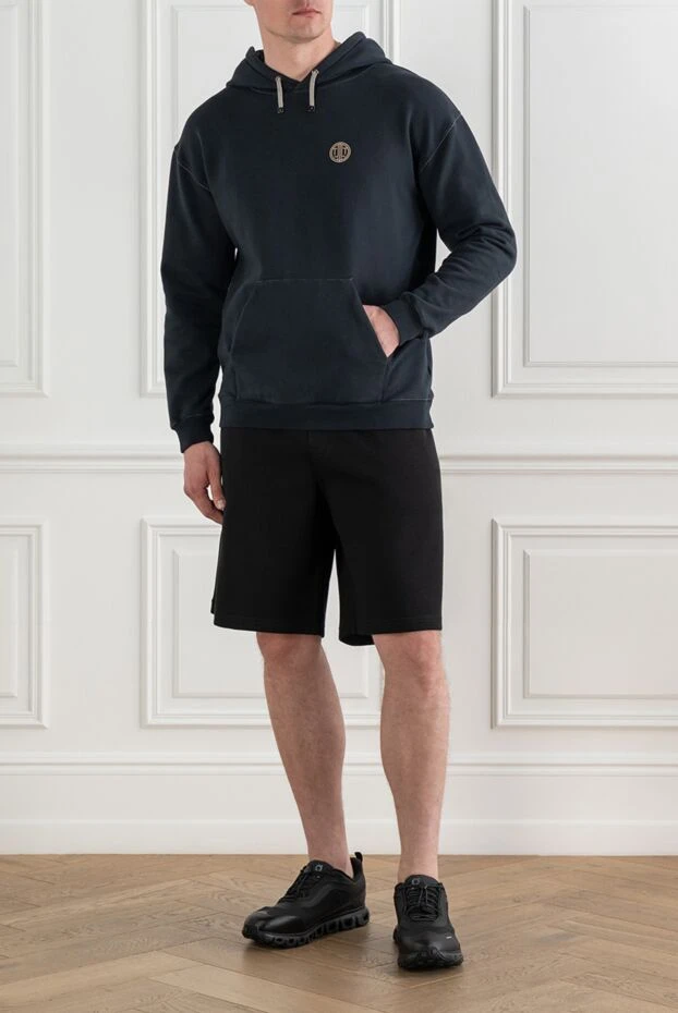 Brunello Cucinelli мужские черные спортивные шорты на шнурке с карманами 193985 - фото 2