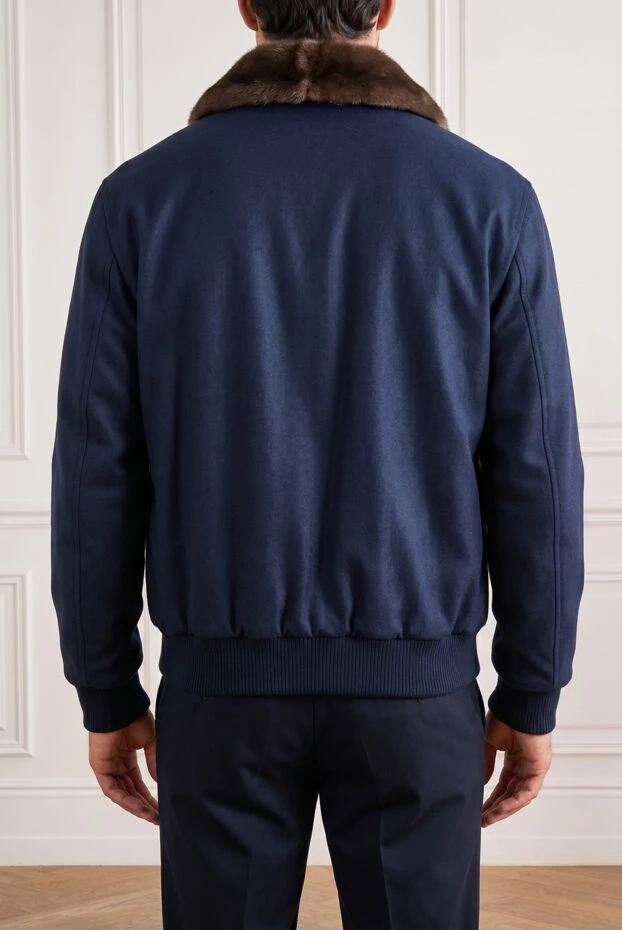 Men's demi-season bomber jacket in aviator style - photo 2