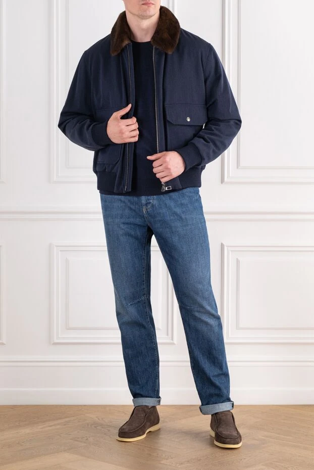 Loro Piana men's demi-season bomber jacket in aviator style 194013 - photo 2