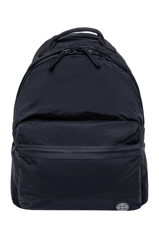 Stone Island рюкзак из нейлона metal черного цвета с передним карманом на молнии 194036 - фото 1