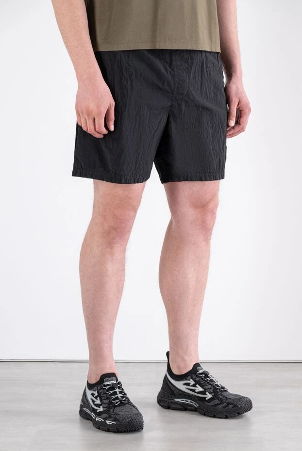 Stone Island черные плавки средней длины из нейлона metal с боковыми карманами 194042 - фото 3