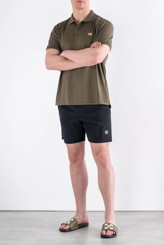 Stone Island синие плавки средней длины из нейлона metal с боковыми карманами 194043 - фото 2
