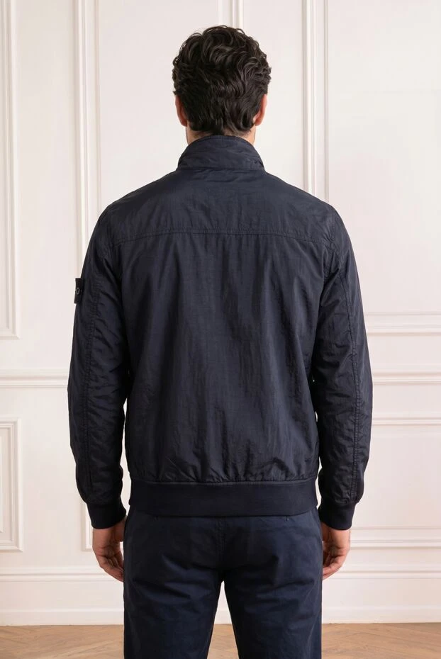 Lightweight blue bomber jacket with iconic removable patch - photo 2