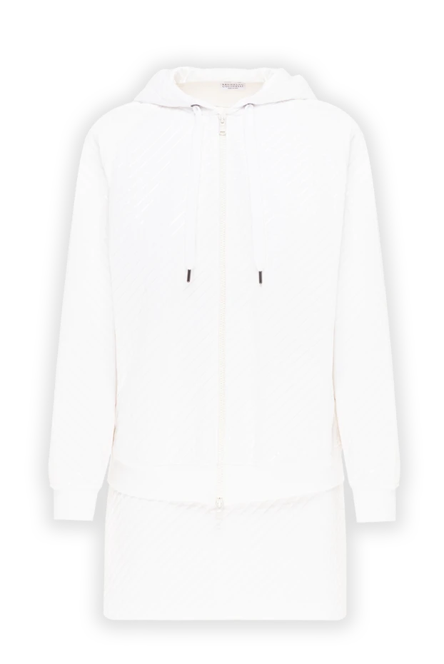 Brunello Cucinelli ақ костюм ұзын спорттық костюм мен мини юбкадан жасалған 194066 - фото 1